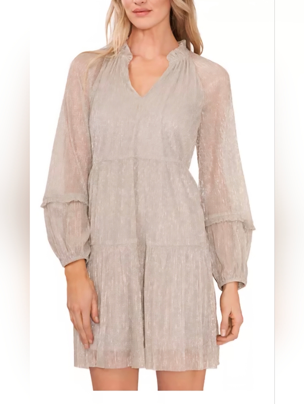 CeCe Plus Size 2x Women's Metallic Thread Lined Dress